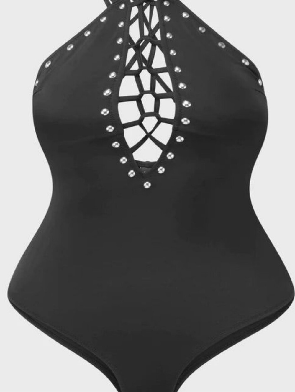 NWT Killstar Lilith's Gaze black studded one piece plus